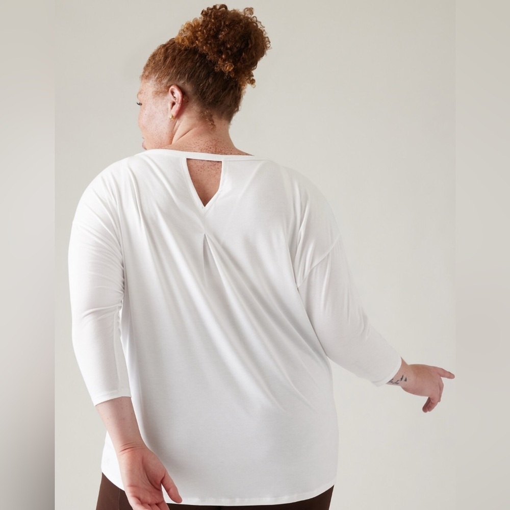 NWT Athleta Ease In White Top Sz 1X (#658506)